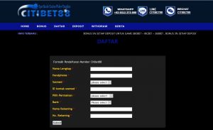 Form Pendaftaran Link SBOBET